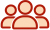 Red and Peach Group Icon